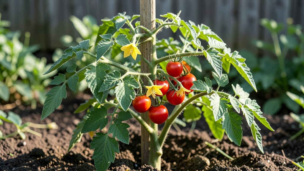 Tomato Plant Twist: Vertical Space-Saving Marvel for Small Gardens