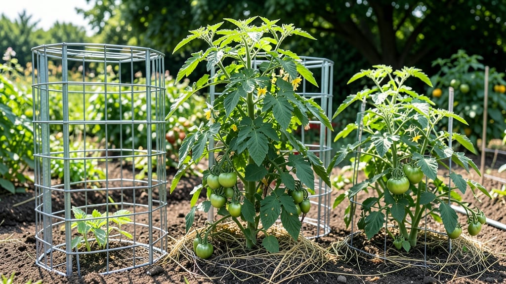 Galvanized Steel Tomato Cages: Rust-Resistant Support for Towering Vines